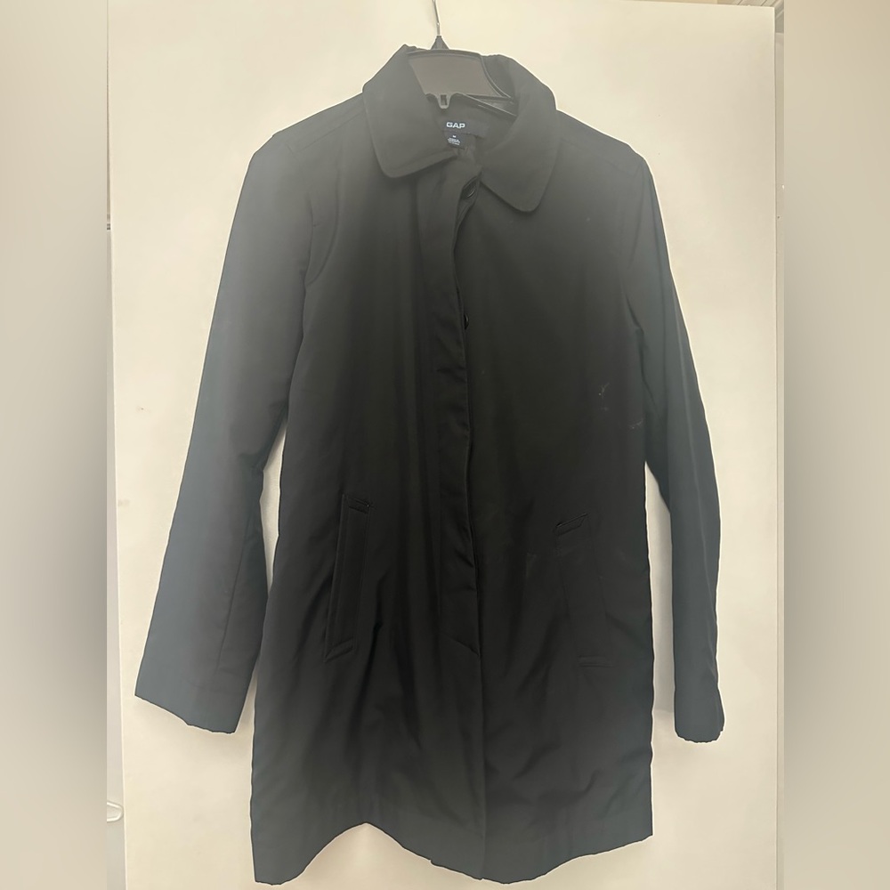 GAP Women's Classic Black Trench Coat